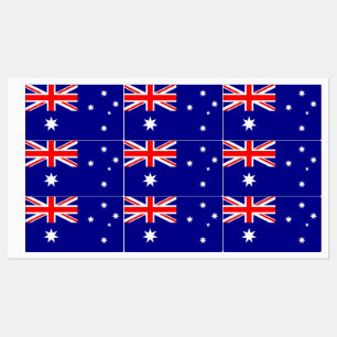 Patriotic labels with flag of Australia