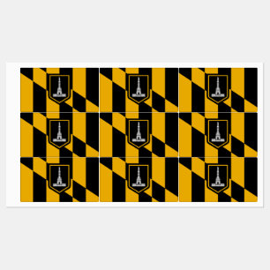 Patriotic labels with flag of Baltimore City