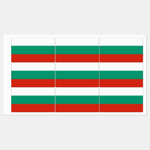 Patriotic labels with flag of Bulgaria