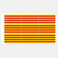 Patriotic labels with flag of Catalonia