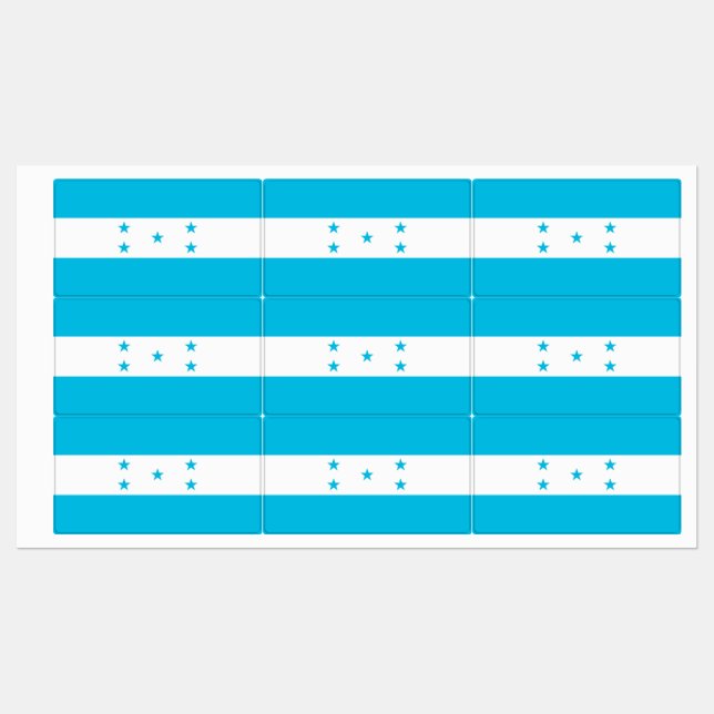 Patriotic labels with flag of Honduras (Sheet)