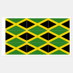 Patriotic labels with flag of Jamaica