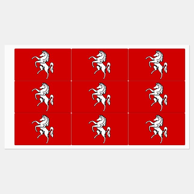 Patriotic labels with flag of Kent County (Sheet)