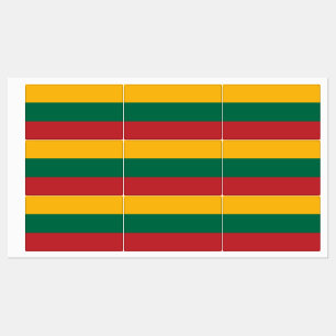 Patriotic labels with flag of Lithuania