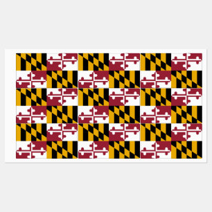 Patriotic labels with flag of Maryland State