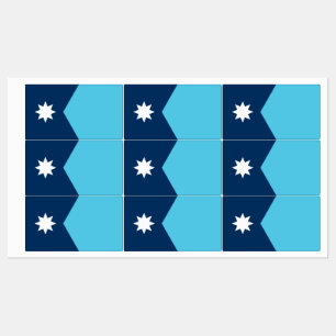 Patriotic labels with flag of Minnesota