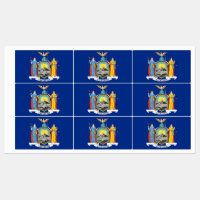 Patriotic labels with flag of New York State