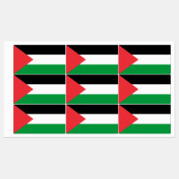 Patriotic labels with flag of Palestine