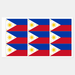 Patriotic labels with flag of Philippines