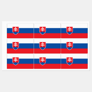 Patriotic labels with flag of Slovakia