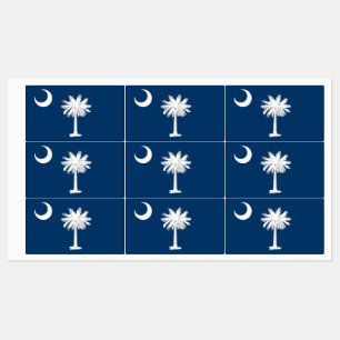 Patriotic labels with flag of South Carolina State