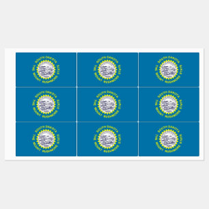 Patriotic labels with flag of South Dakota State