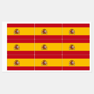 Patriotic labels with flag of Spain