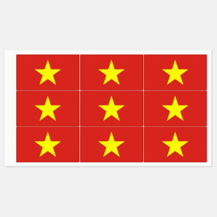 Patriotic labels with flag of Vietnam