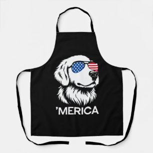 Patriotic Labrador American Flag Fourth of July Apron