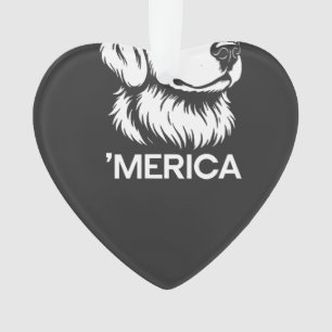 Patriotic Labrador American Flag Fourth of July Ornament