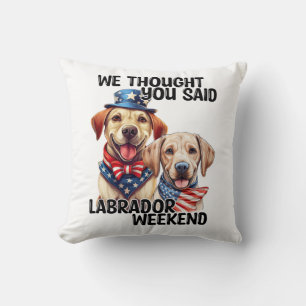 Patriotic Labrador Dogs Quote Funny Humour Cushion