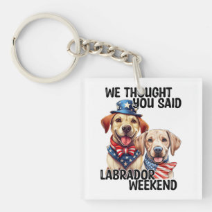 Patriotic Labrador Dogs Quote Funny Humour Key Ring