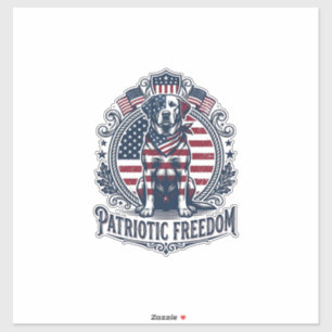 Patriotic Labrador Retriever Vector Graphic Tee_1