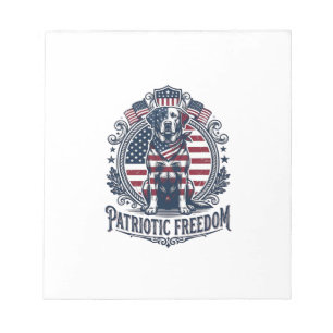 Patriotic Labrador Retriever Vector Graphic Tee_1 Notepad