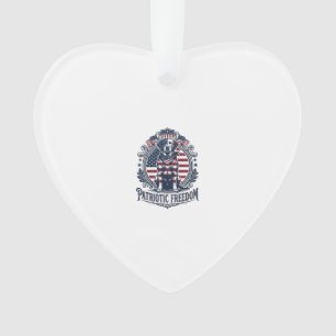 Patriotic Labrador Retriever Vector Graphic Tee_1 Ornament