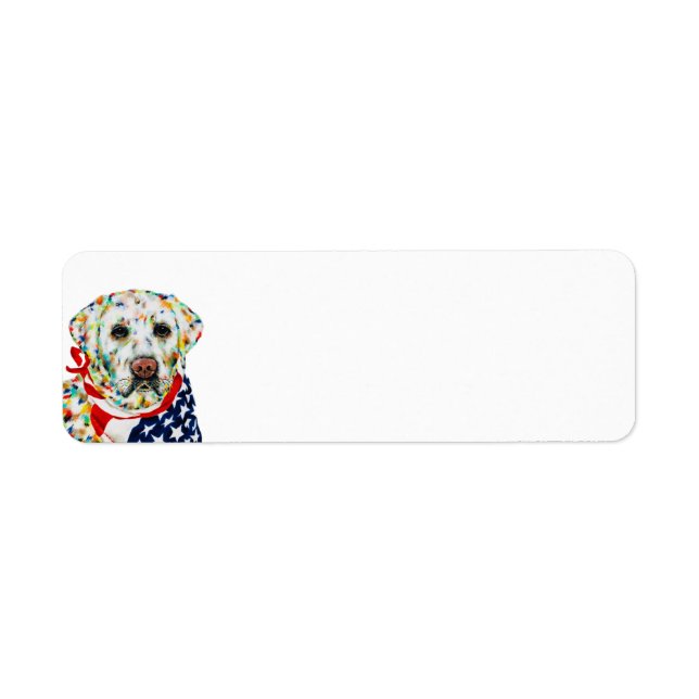 Patriotic Labrador Return Address Label (Front)