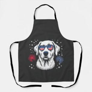 Patriotic Labrador with USA Shades Apron