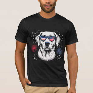 Patriotic Labrador with USA Shades T-Shirt