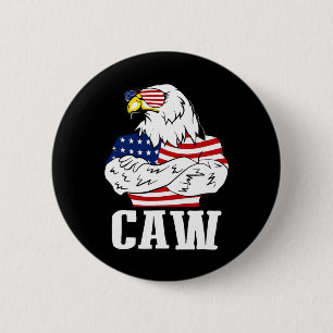 Patriotic Ld Eagle Caw 4th Of July American Flag A 6 Cm Round Badge