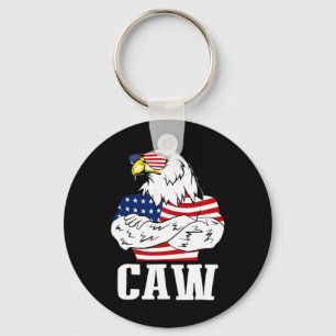 Patriotic Ld Eagle Caw 4th Of July American Flag A Key Ring