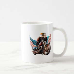 Patriotic Ld Eagle Fathers Day Motorcycle Usaflag Coffee Mug