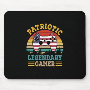 Patriotic Legendary Gamer American Independence Mouse Pad