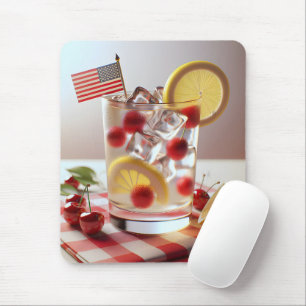 Patriotic Lemonade With Cherries Mouse Pad