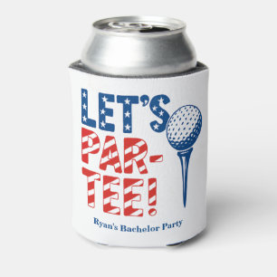 Patriotic “Let’s Par-Tee!” Golf Can Cooler