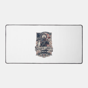 Patriotic Liberty Reaper Dark Patriot Skeleton & R Desk Mat