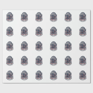 Patriotic Liberty Reaper Dark Patriot Skeleton & R Wrapping Paper