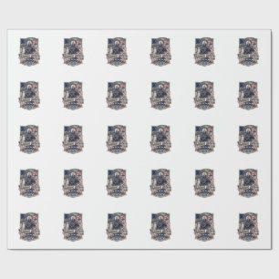 Patriotic Liberty Reaper Dark Patriot Skeleton & R Wrapping Paper