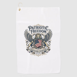 Patriotic Lion Eagle Guardian Animal Hybrid Patrio Golf Towel