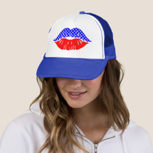 Patriotic Lips Trucker Hat