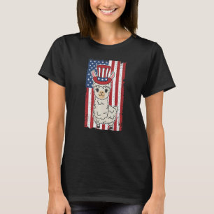 Patriotic Llama July 4th For Men Women Animal T-Shirt