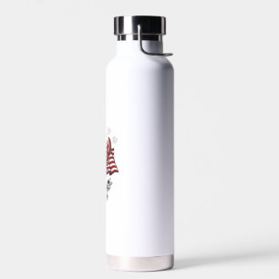 Patriotic Lobster Flag Vintage Engraving T-Shirt_1 Water Bottle