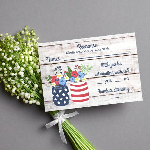Patriotic Love II Rustic Fourth of July Response