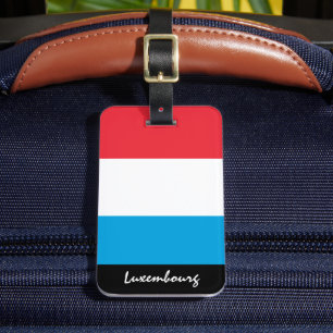 Patriotic Luxembourg Luggage Tags, Luxembourg Flag Tag
