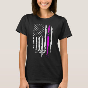 Patriotic LVN USA Flag Nurses Week 4th of July T-Shirt
