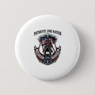 Patriotic Mad Road 1776 Warrior Zombie Apocalypse 6 Cm Round Badge