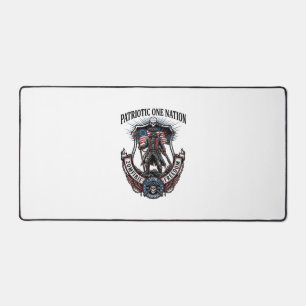 Patriotic Mad Road 1776 Warrior Zombie Apocalypse Desk Mat