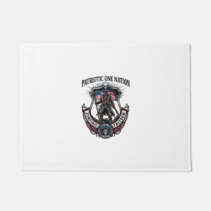 Patriotic Mad Road 1776 Warrior Zombie Apocalypse Doormat