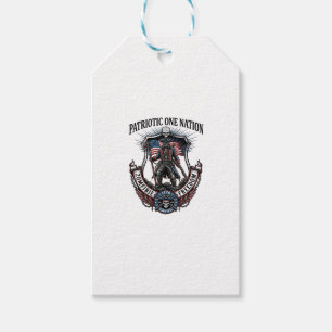 Patriotic Mad Road 1776 Warrior Zombie Apocalypse Gift Tags