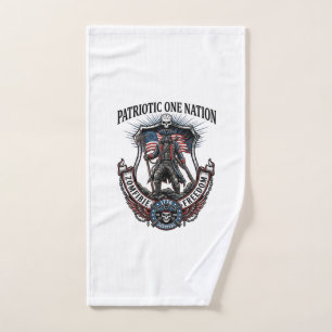 Patriotic Mad Road 1776 Warrior Zombie Apocalypse Hand Towel