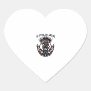 Patriotic Mad Road 1776 Warrior Zombie Apocalypse  Heart Sticker